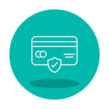 Basit ödeme finans simgesi, vektör illüstrasyonu