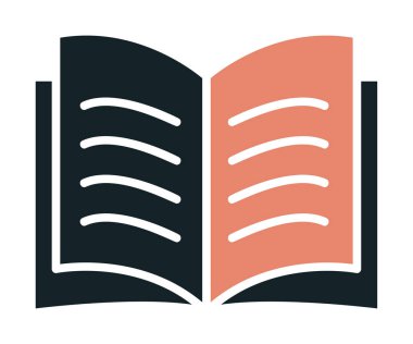 kitap düz simge vektör çizim