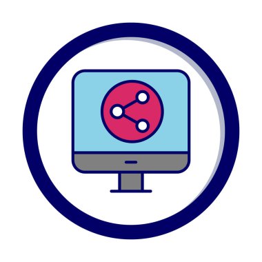 Basit Veri Paylaşımı simgesi, vektör illüstrasyonu