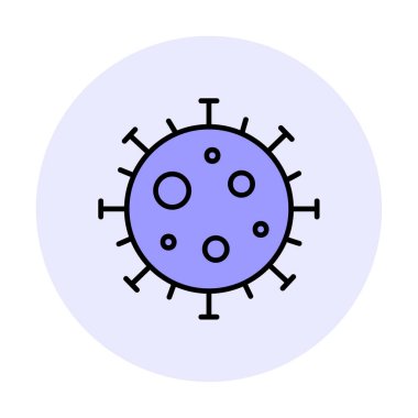 Basit korona virüsü pandemik simgesi 