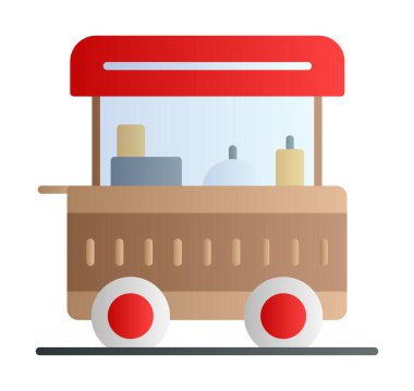 Yemek arabası simgesinin vektör illüstrasyonu 