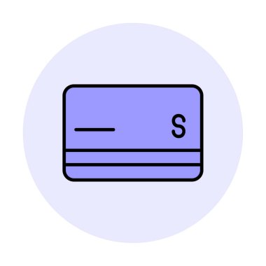 Kredi kartı ikonu vektör illüstrasyonu