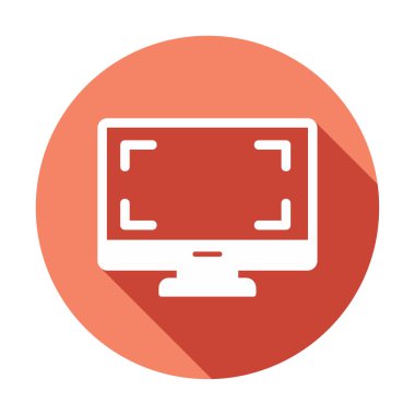 bilgisayar izleme simgesi, vektör illüstrasyonu basit tasarım