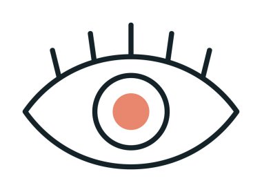 Göz simgesi, vektör illüstrasyon tasarımı 