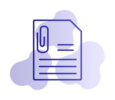 CV belgesi. Web simgesi basit illüstrasyon