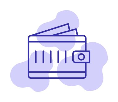 cüzdan vektör simgesi basit illüstrasyon