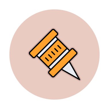 İğne simgesine bas. vektör illüstrasyonu