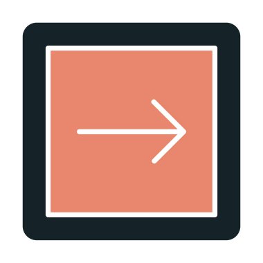 Sağ Ok simgesi, vektör illüstrasyonu basit tasarım