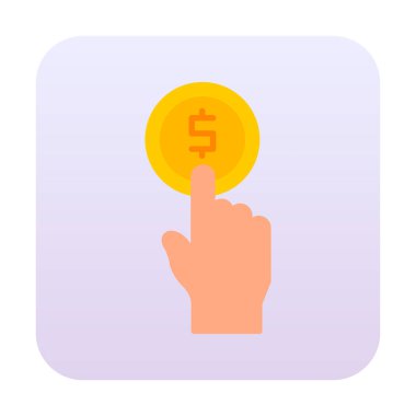 Pay per click web icon, vector illustration
