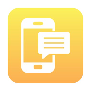 Basit sohbet simgesi, konuşma balonu, vektör illüstrasyonu