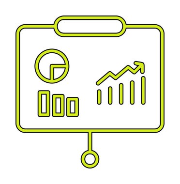 Beyaz arkaplan üzerinde sunum vektörü illüstrasyonunu çalıştır