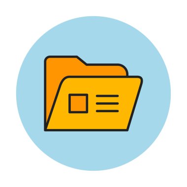 klasör renkli vektör simgesi 