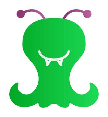 Sevimli uzaylı karakter Vektör illüstrasyonu