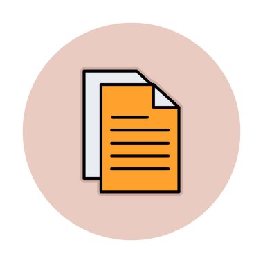 belge ikon vektör illüstrasyonu