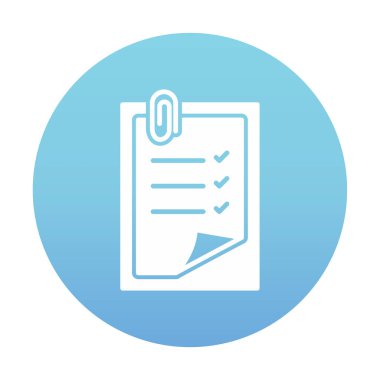 Basit not defteri arayüzü simgesi, vektör illüstrasyonu