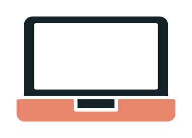 dizüstü bilgisayar simgesi, vektör illüstrasyonu basit tasarım 