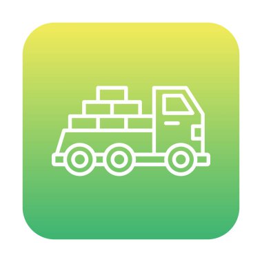 Vektör Tasarımı Teslimat Kamyonu Simgesi Biçimi