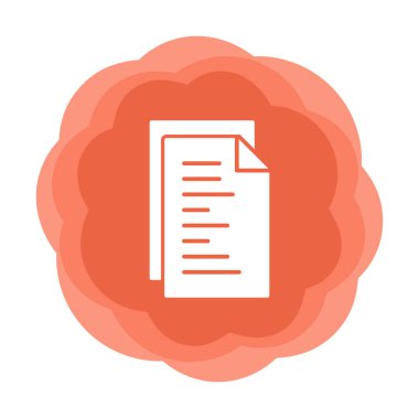 belge simgesi, vektör illüstrasyonu basit tasarım