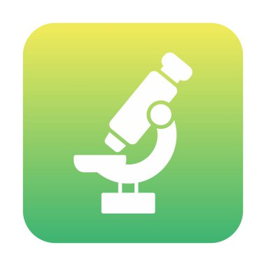 Mikroskop. Web simgesi basit illüstrasyon               