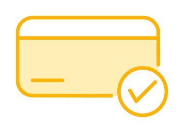 Kredi kartı ikonu vektör illüstrasyonu