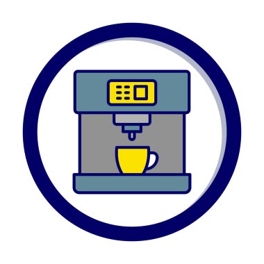 kahve makinesi simgesini, vektör çizim