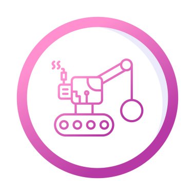 Wrecking Ball simgesi, vektör illüstrasyonu 