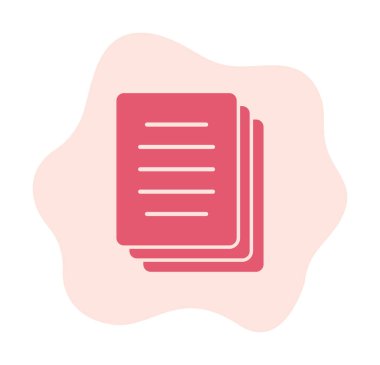 belge simgesi, vektör illüstrasyonu basit tasarım