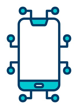 Akıllı telefon simgesi. özet vektör illüstrasyonu 