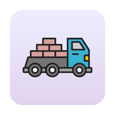 Vektör Tasarımı Teslimat Kamyonu Simgesi Biçimi