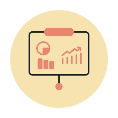 Beyaz arkaplan üzerinde sunum vektörü illüstrasyonunu çalıştır