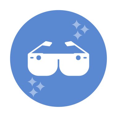 Akıllı Gözlük simgesi vektör çizimi