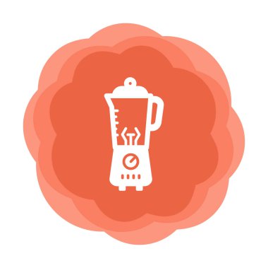 Fırın, yemek pişirme ve vektör illüstrasyonu için renkli karıştırıcı simgesi