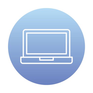 dizüstü bilgisayar simgesi, vektör illüstrasyonu basit tasarım 