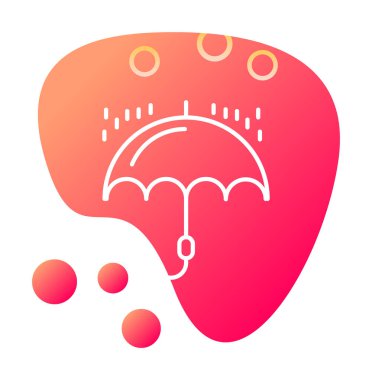 şemsiye simgesi vektör illüstrasyonu 