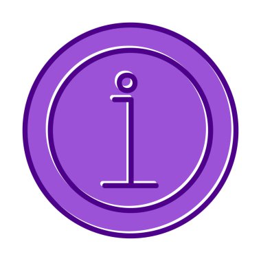 bilgi simgesi. bu daire beyaz bir arkaplanda izole edilmiş 