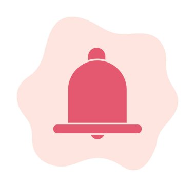 Basit Bildirim Zili simgesi, vektör illüstrasyonu