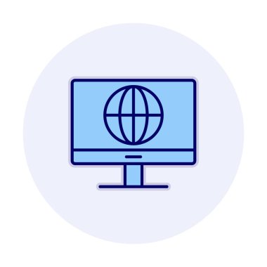 İnternet simgesi vektör illüstrasyonu