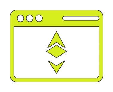 Ethereum Tarayıcı simgesi, vektör biçimi