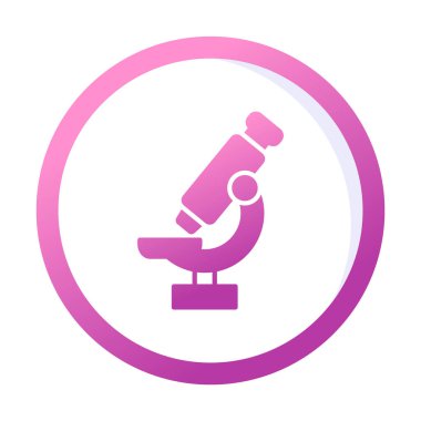 Mikroskop. Web simgesi basit illüstrasyon               