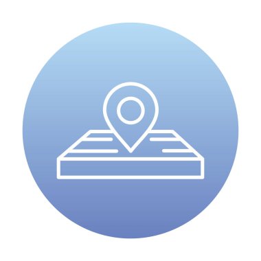 konum pin simgesi, vektör illüstrasyonu basit tasarım