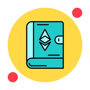 Kitap simgesi, vektör illüstrasyonunda ruhani işaret