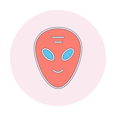 Sevimli uzaylı karakter Vektör illüstrasyonu