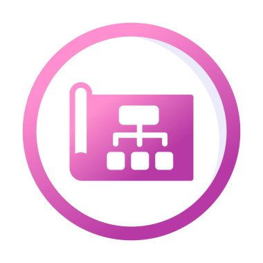 Haftalık İş Planlayıcı Web simgesi, vektör illüstrasyonu 