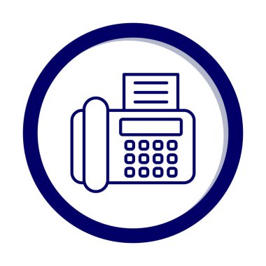 Faks makinesi. Web simgesi basit illüstrasyon