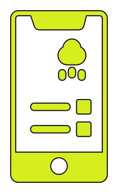 Telefon Hava Durumu Hava Durumu ikonu vektör illüstrasyon grafik tasarımı                                  