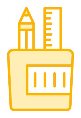 Kırtasiye web simgesi beyaz arkaplanda izole edildi