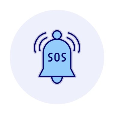 Yani acil durum simgesi vektör illüstrasyonu