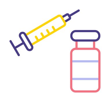 Şırınga web simgesi, vektör çizim 