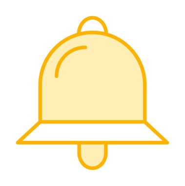 Basit Bildirim Zili simgesi, vektör illüstrasyonu