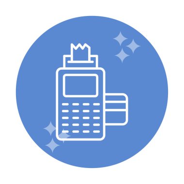 Kart okuyucu ve banka kartı, vektör illüstrasyonu